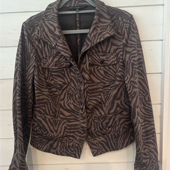 WHBM Espresso Zebra Print
Denim Jacket Size 12. Great Condition! - Picture 2 of 16